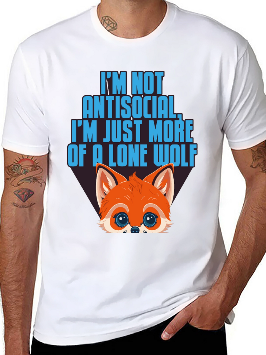 Lone Wolf Graphic Tee - Antisocial T-Shirt