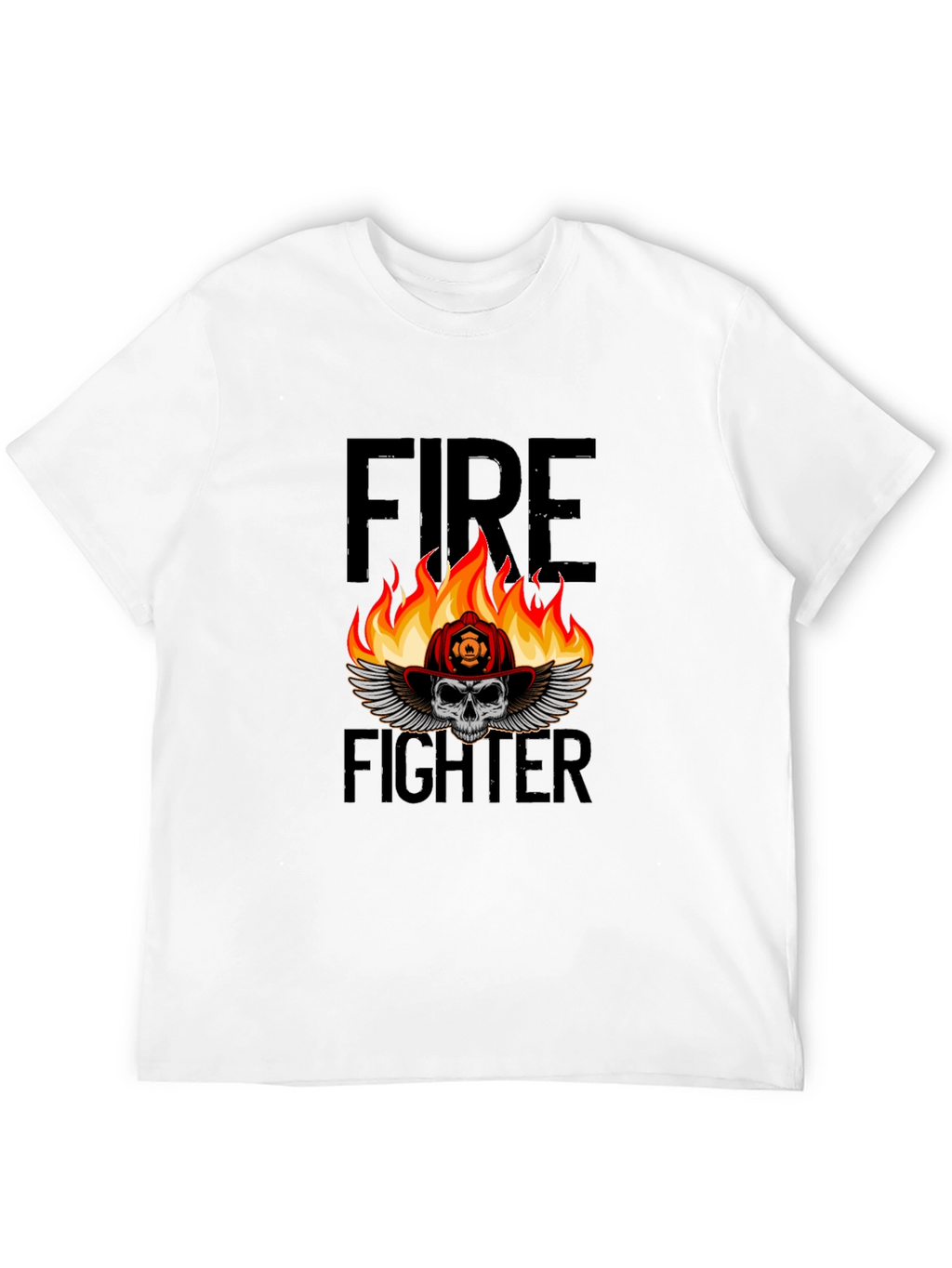 Firefighter Skull T-Shirt - Graphic Tee