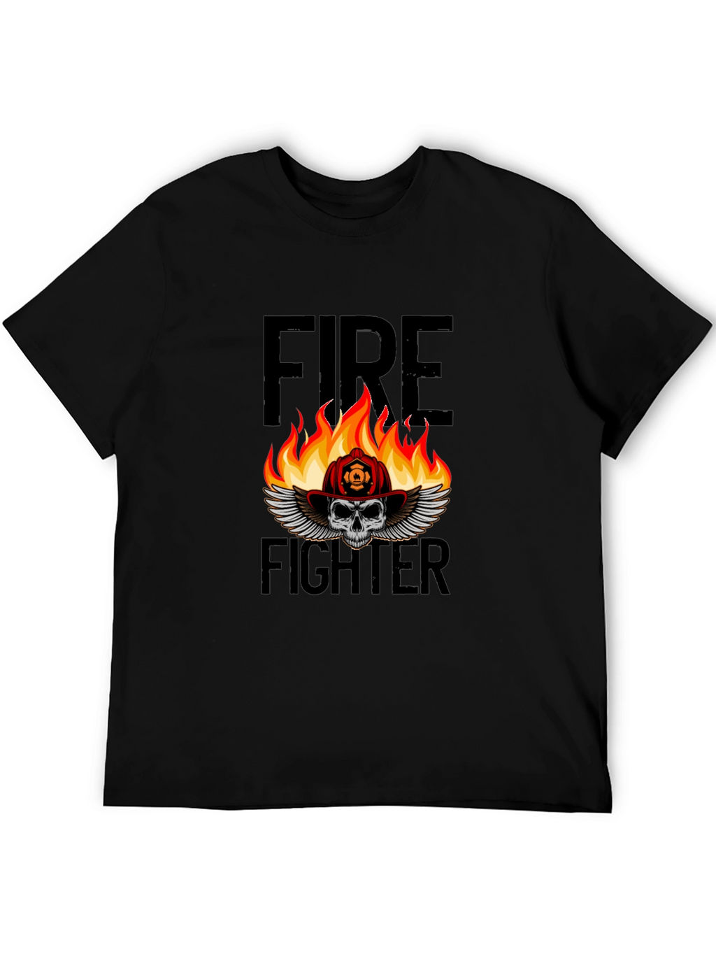 Firefighter Skull T-Shirt - Graphic Tee
