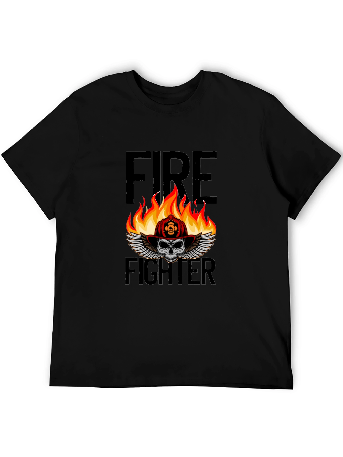 Firefighter Skull T-Shirt - Graphic Tee