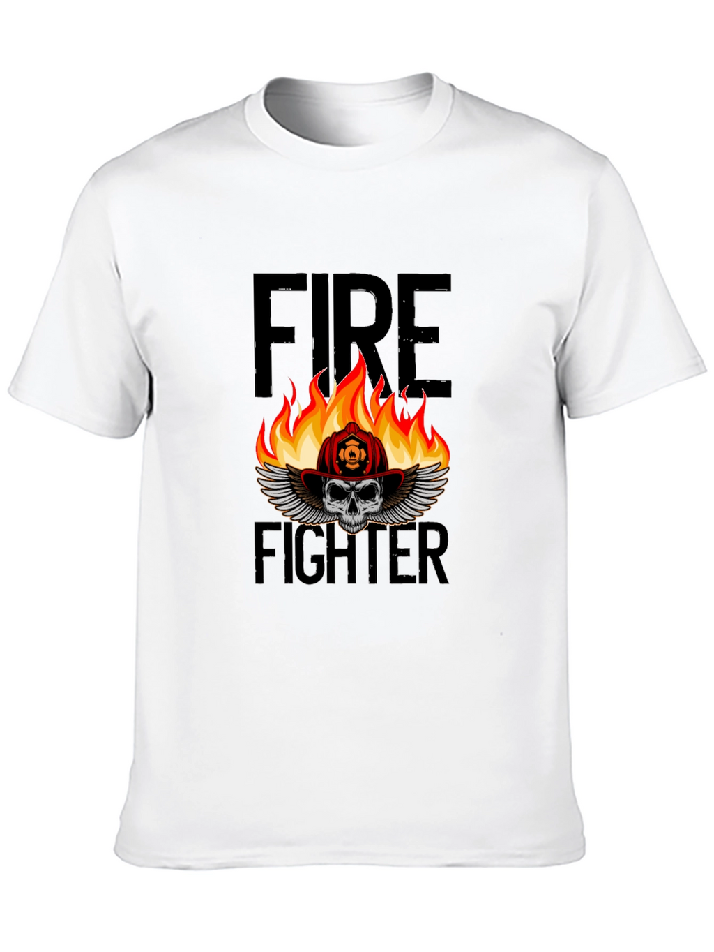 Firefighter Skull T-Shirt - Graphic Tee