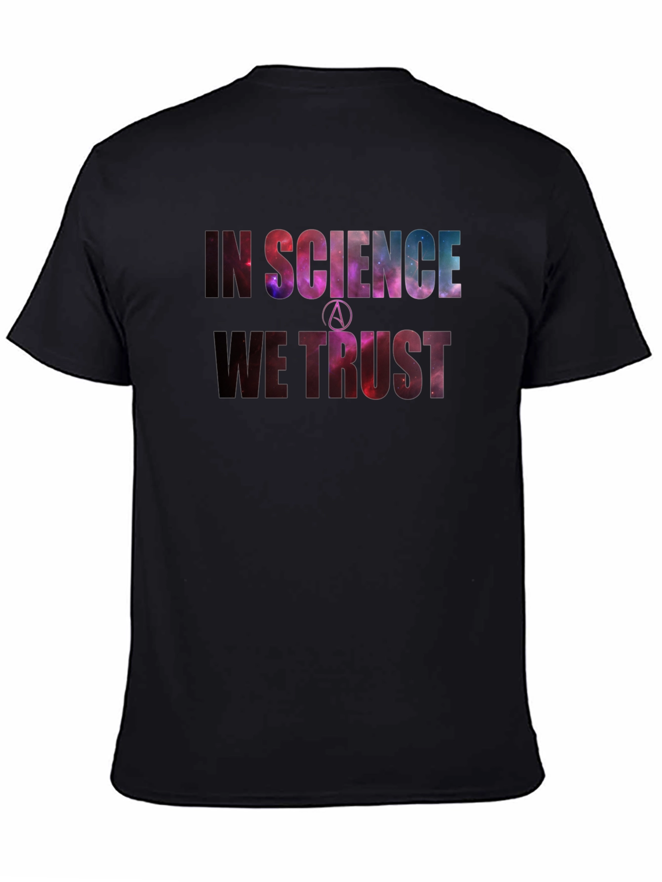 In Science We Trust Galaxy Print T-Shirt