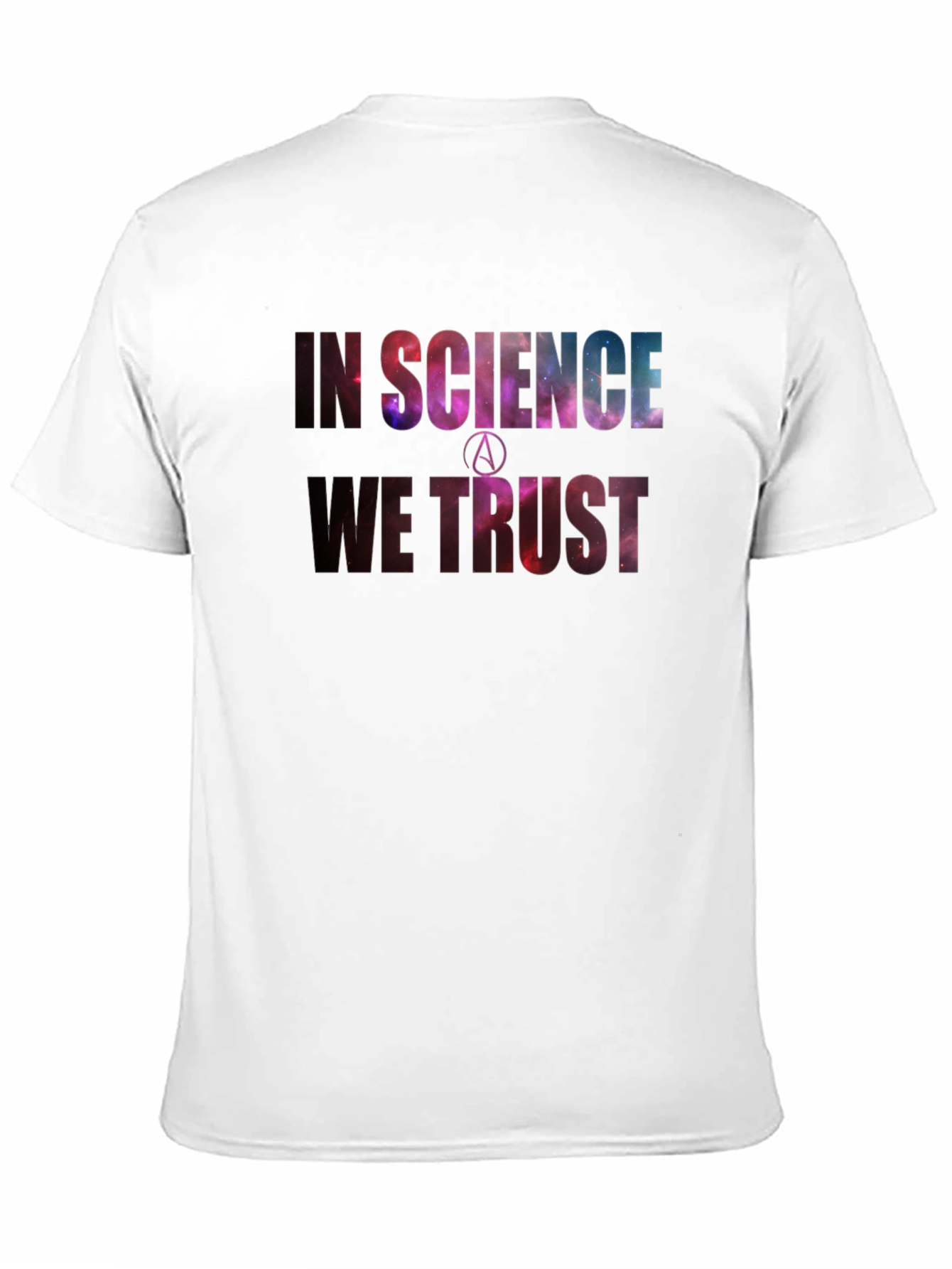 In Science We Trust Galaxy Print T-Shirt