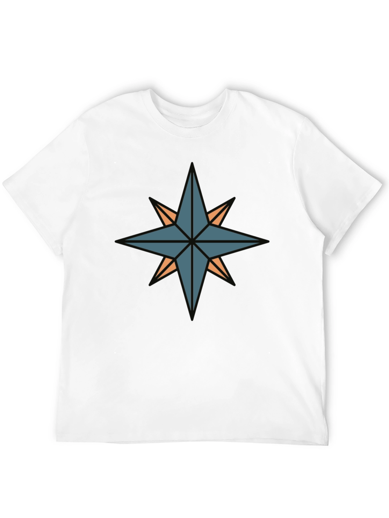 Compass Star Graphic Black T-Shirt