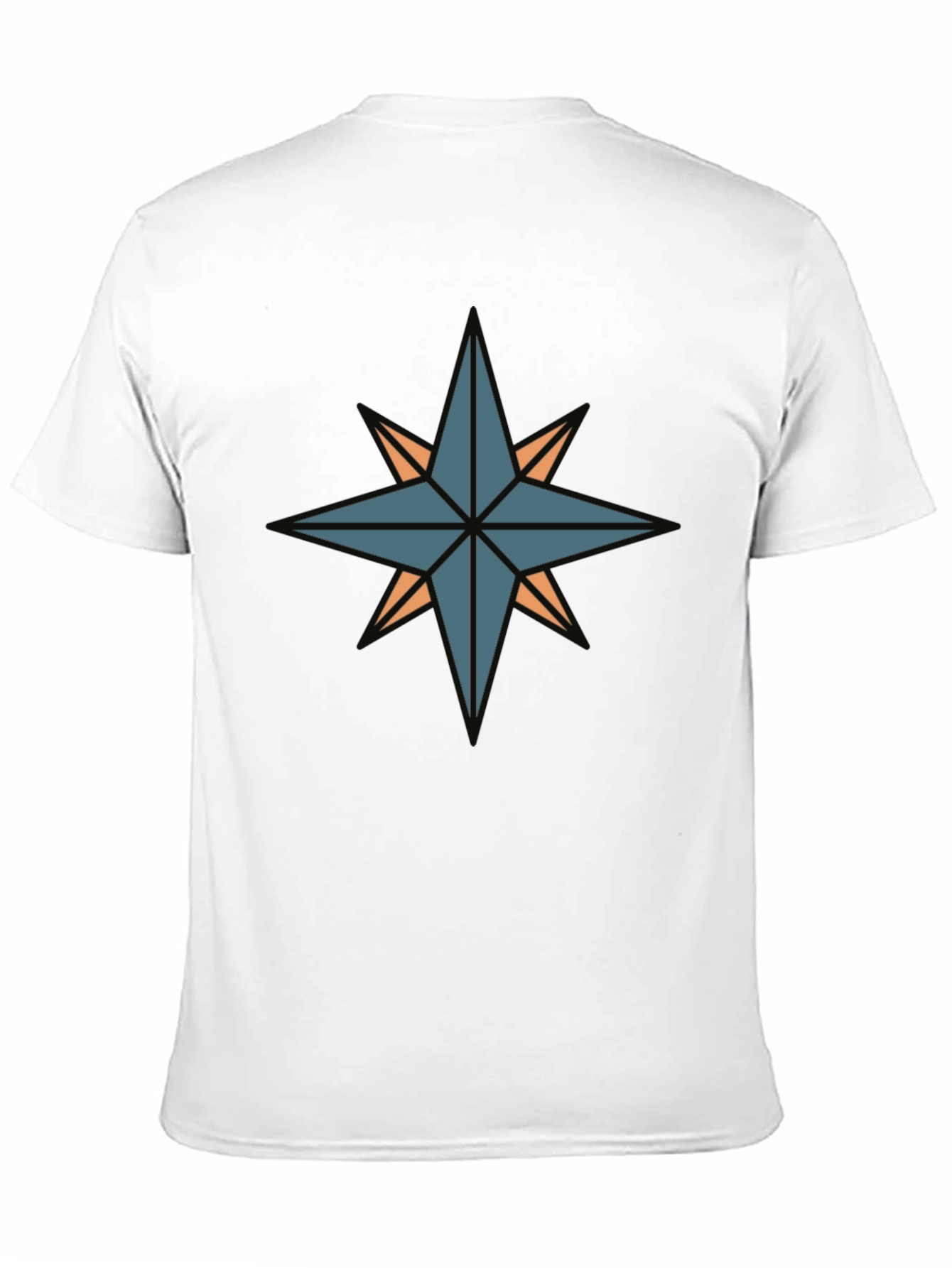 Compass Star Graphic Black T-Shirt