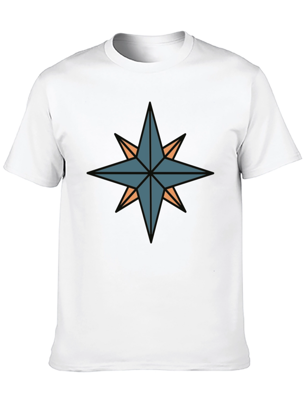 Compass Star Graphic Black T-Shirt
