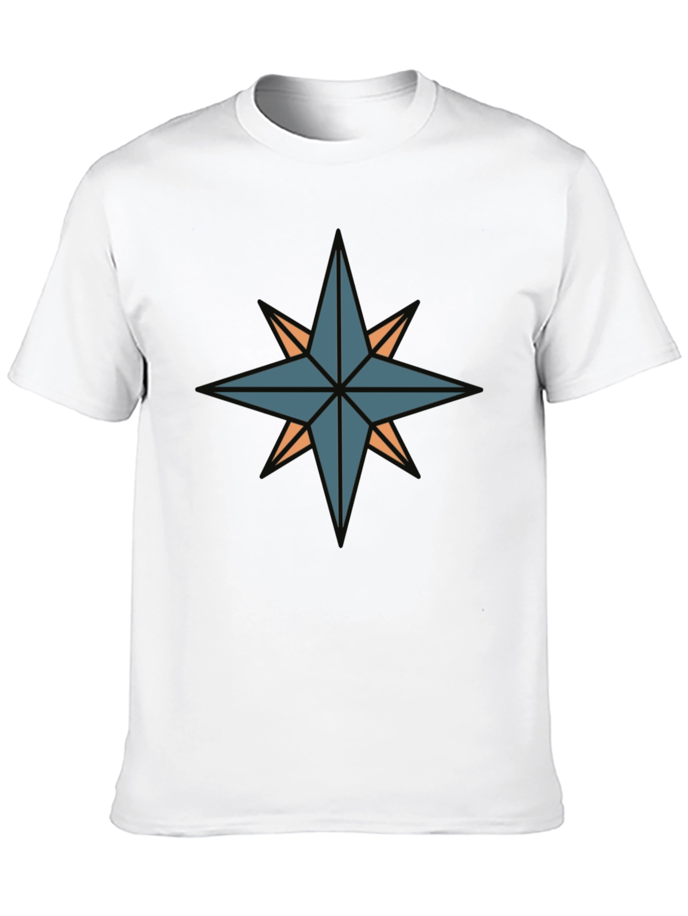 Compass Star Graphic Black T-Shirt