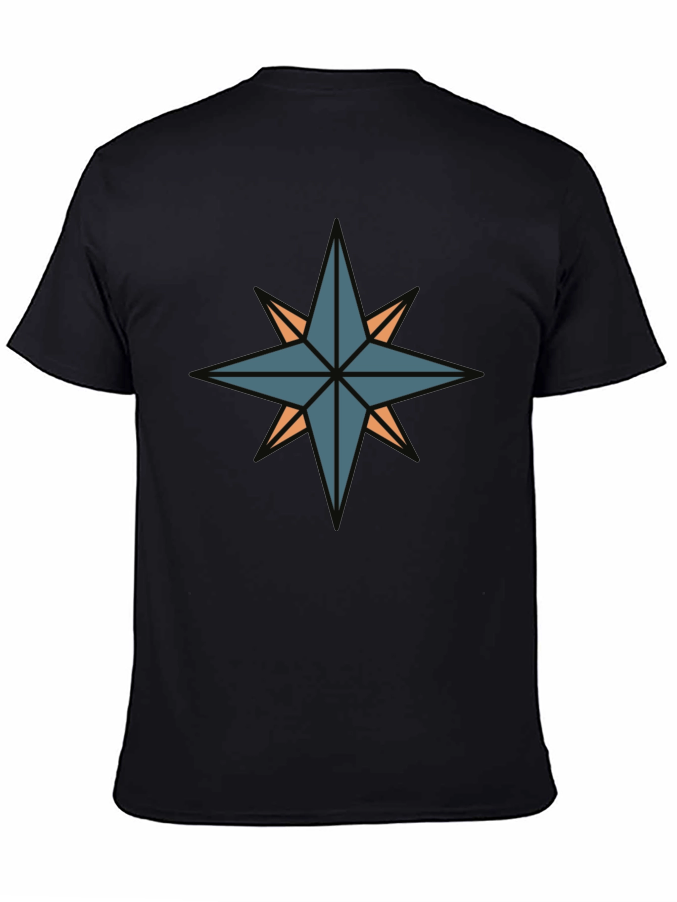Compass Star Graphic Black T-Shirt