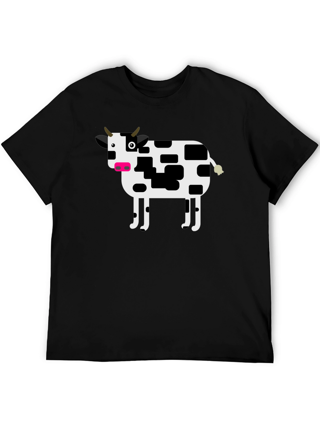 Cow Graphic T-Shirt - Black Cotton Tee