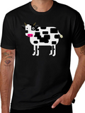 Cow Graphic T-Shirt - Black Cotton Tee