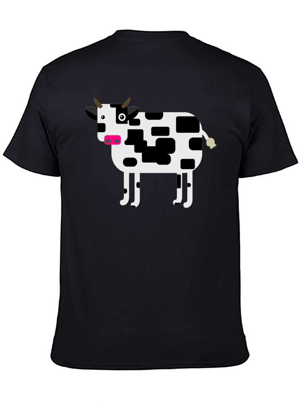 Cow Graphic T-Shirt - Black Cotton Tee
