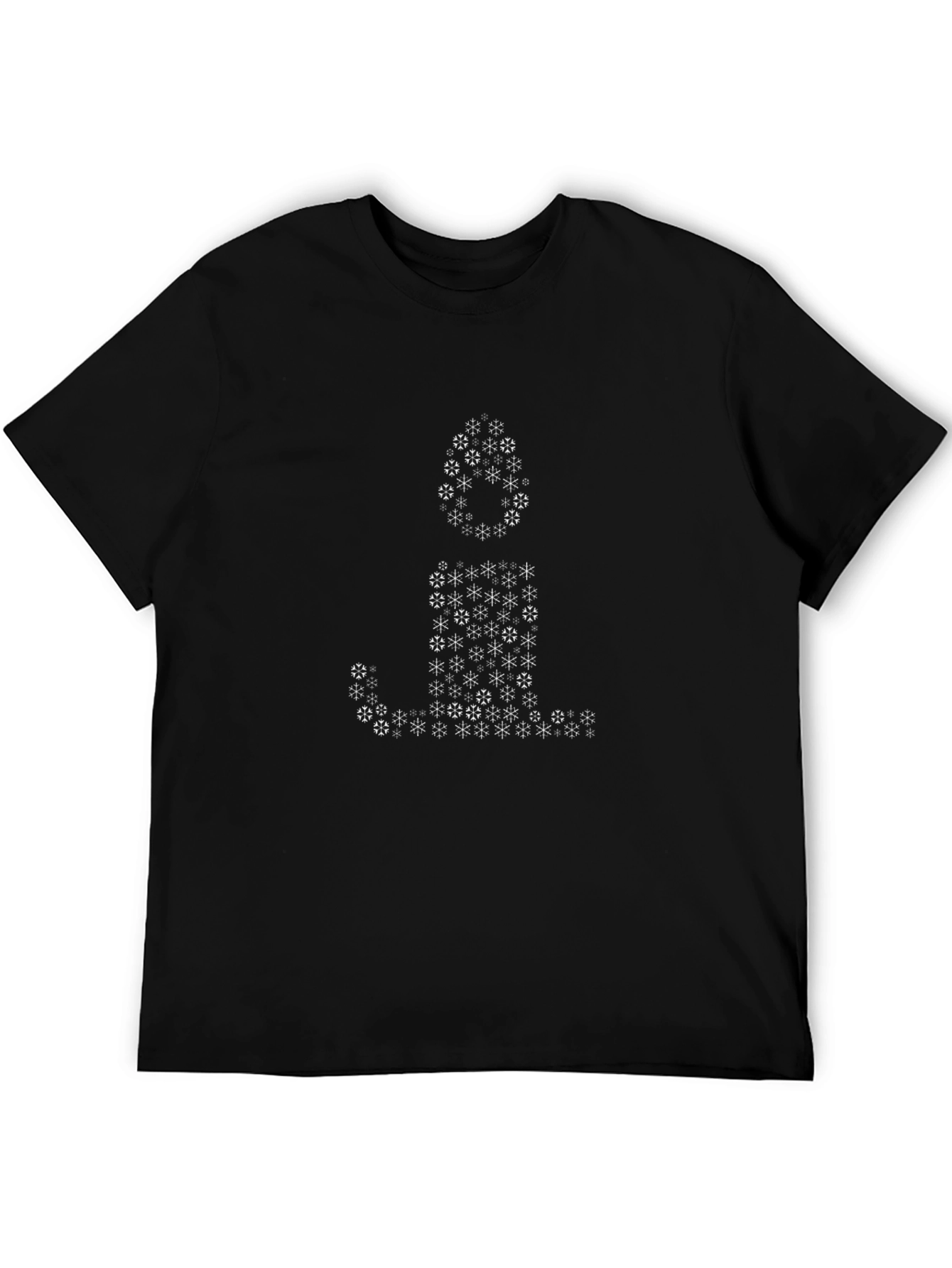Snowflake Candle Graphic Tee - Black