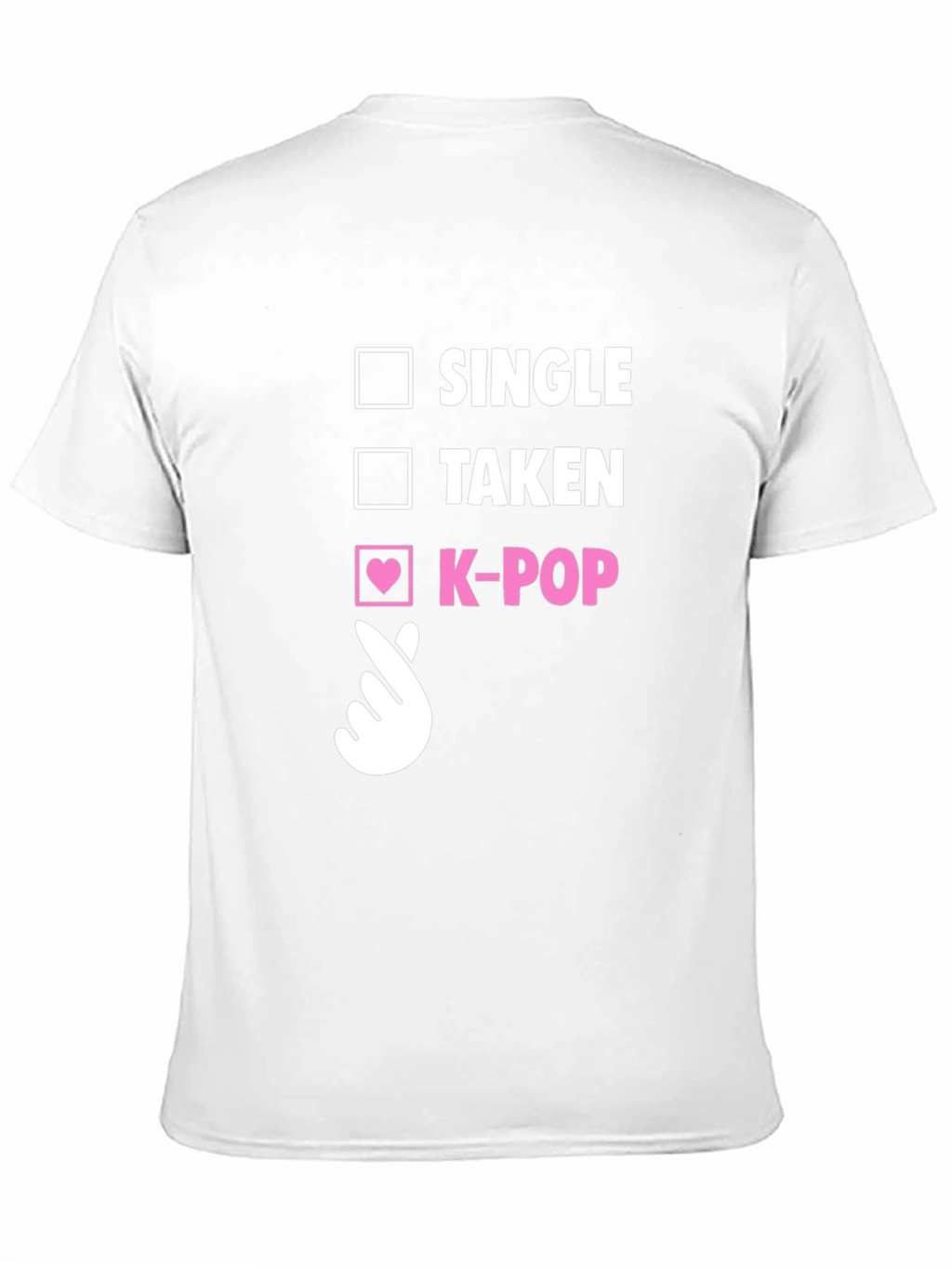 K-Pop Heart Checkmark T-Shirt - Single Taken K-Pop Tee