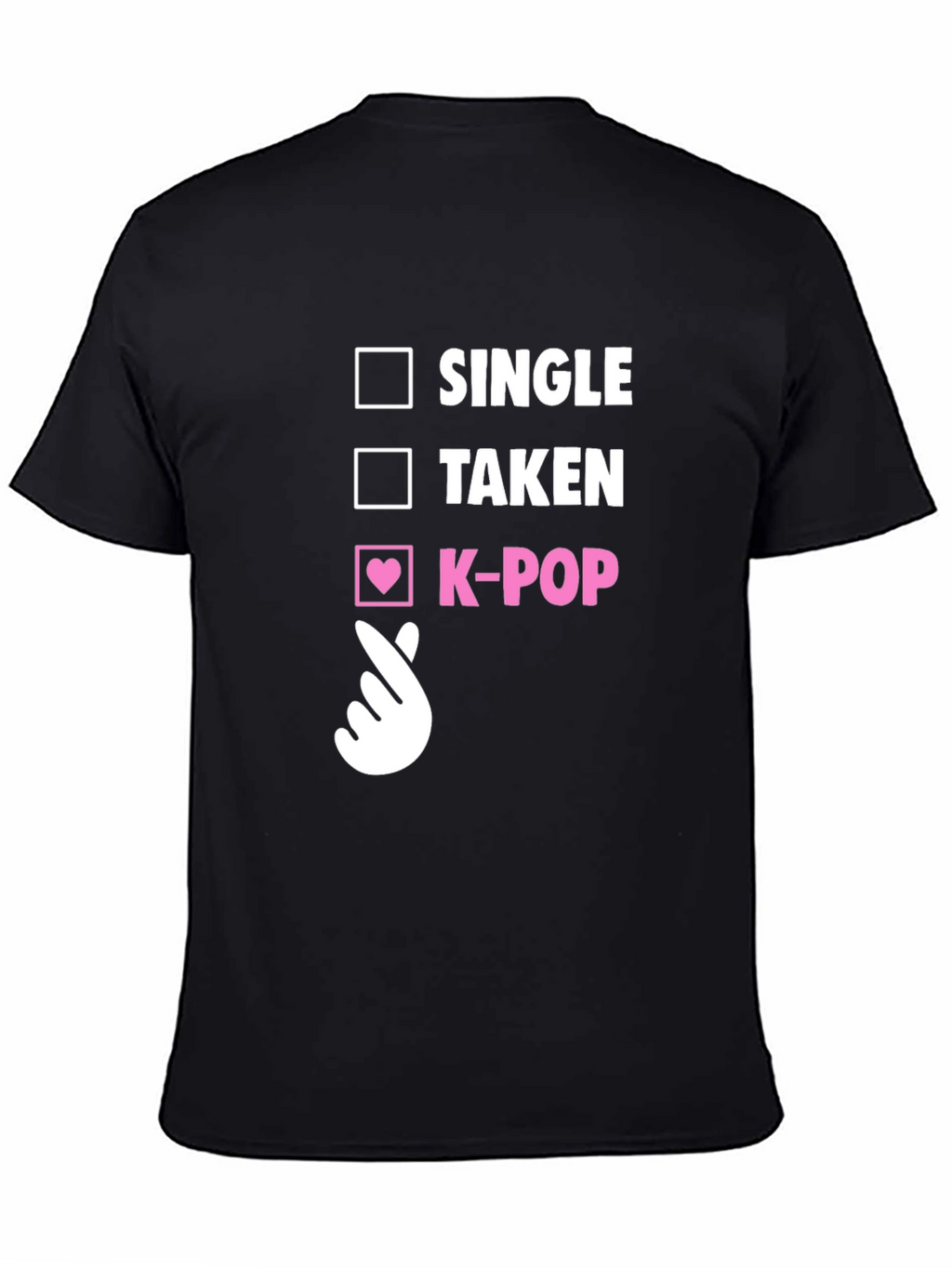 K-Pop Heart Checkmark T-Shirt - Single Taken K-Pop Tee