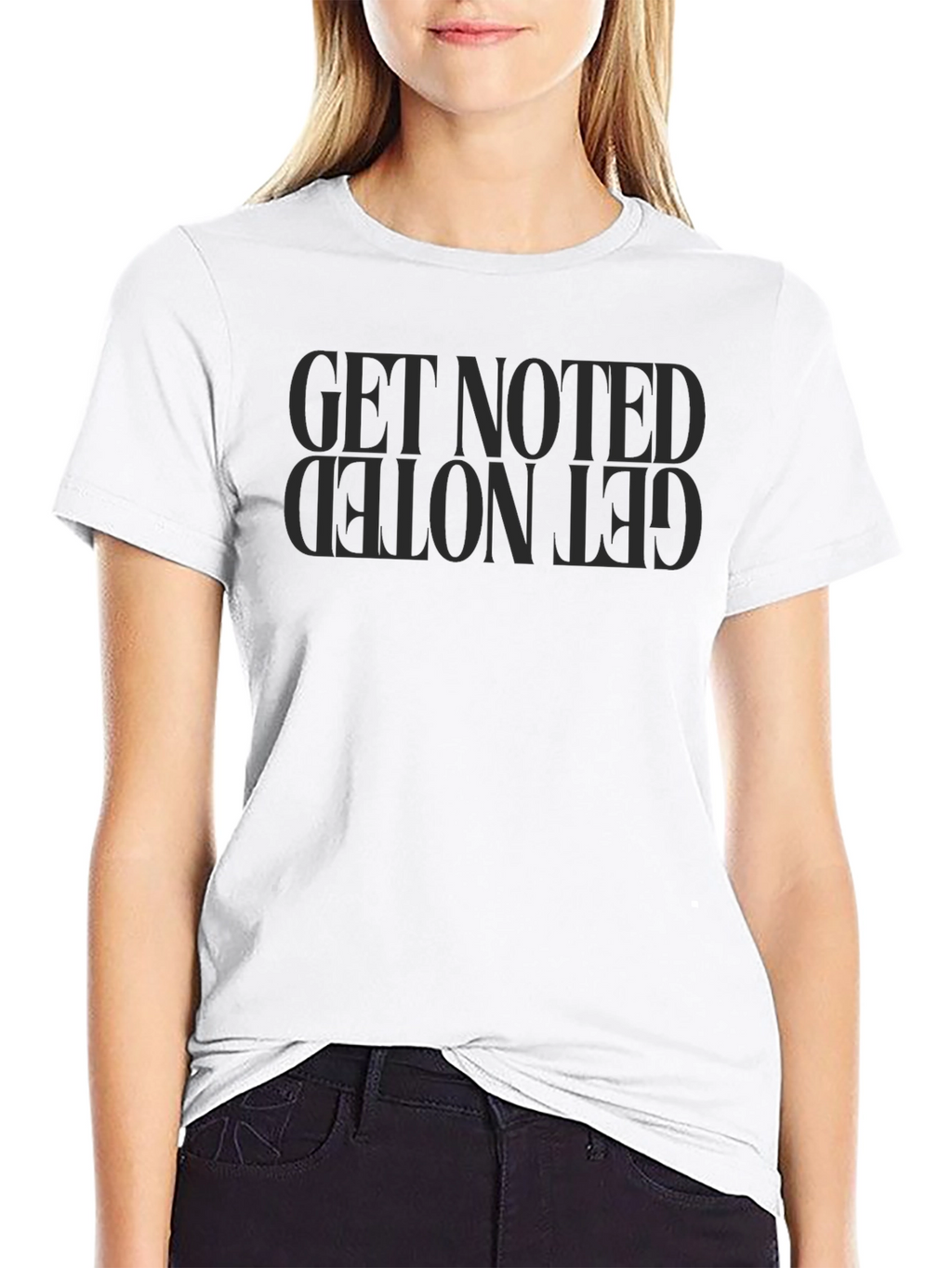 Get Noted Graphic Tee - Black Cotton Blend