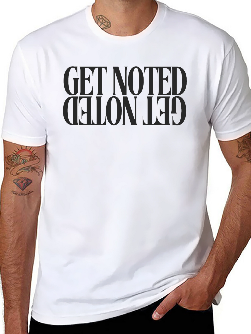 Get Noted Graphic Tee - Black Cotton Blend