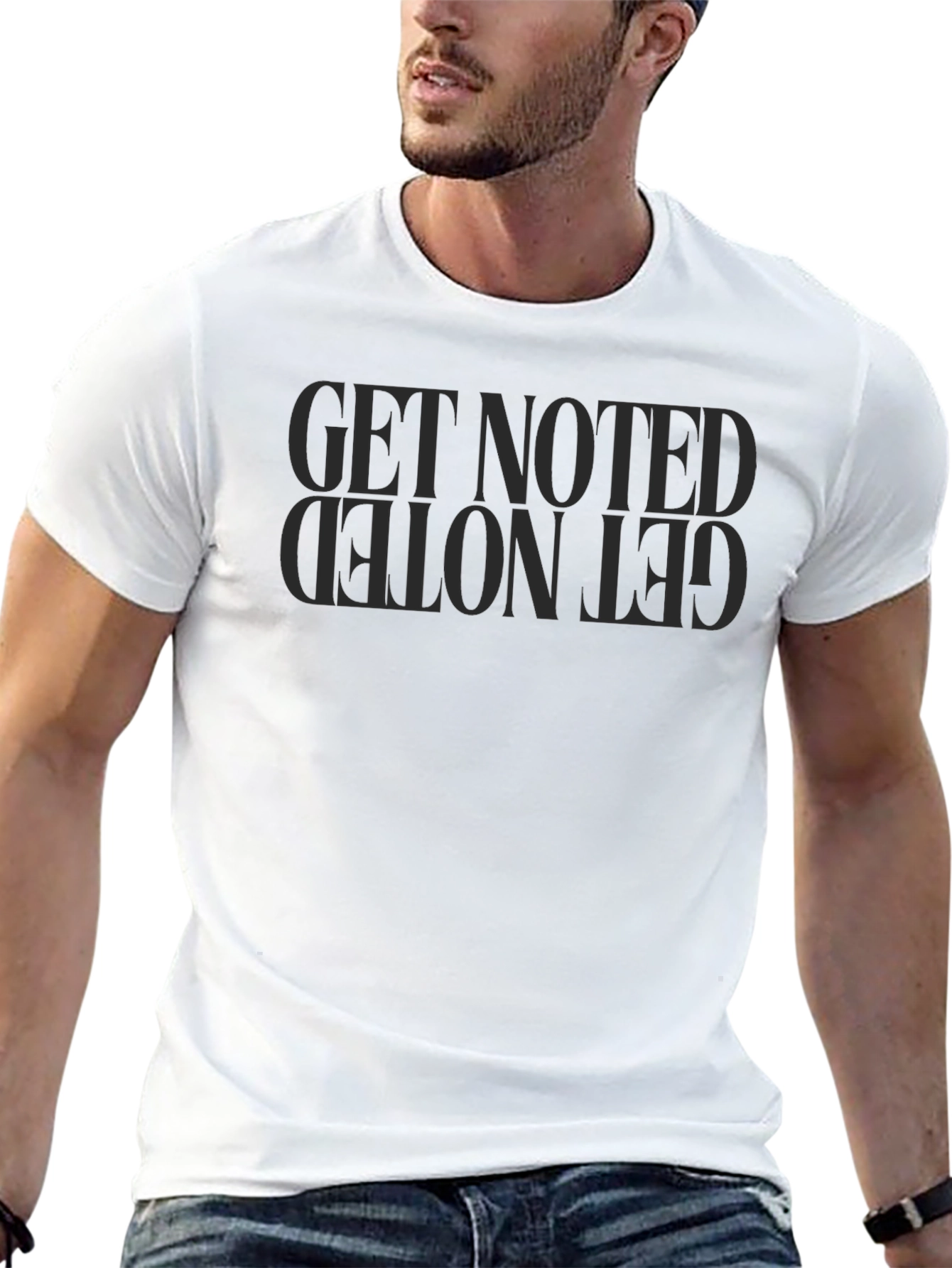 Get Noted Graphic Tee - Black Cotton Blend