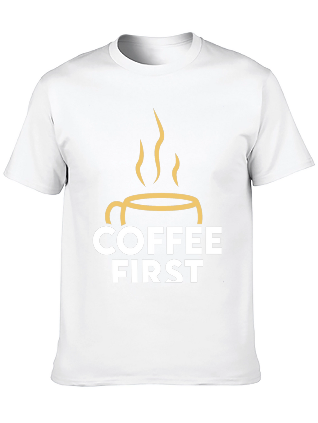 Coffee First Graphic Tee - Black Unisex T-Shirt