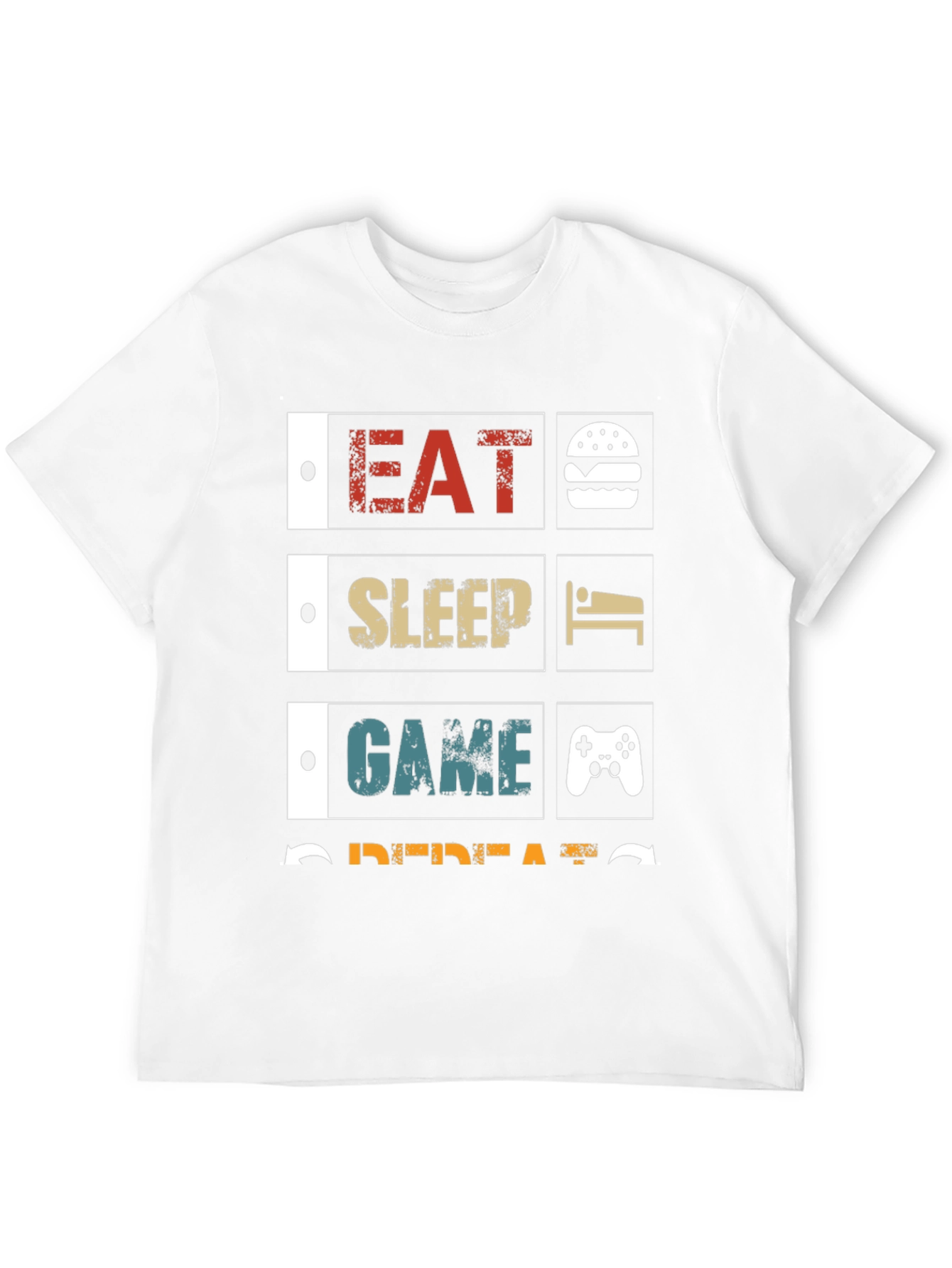 Eat Sleep Game Repeat Black Graphic Tee