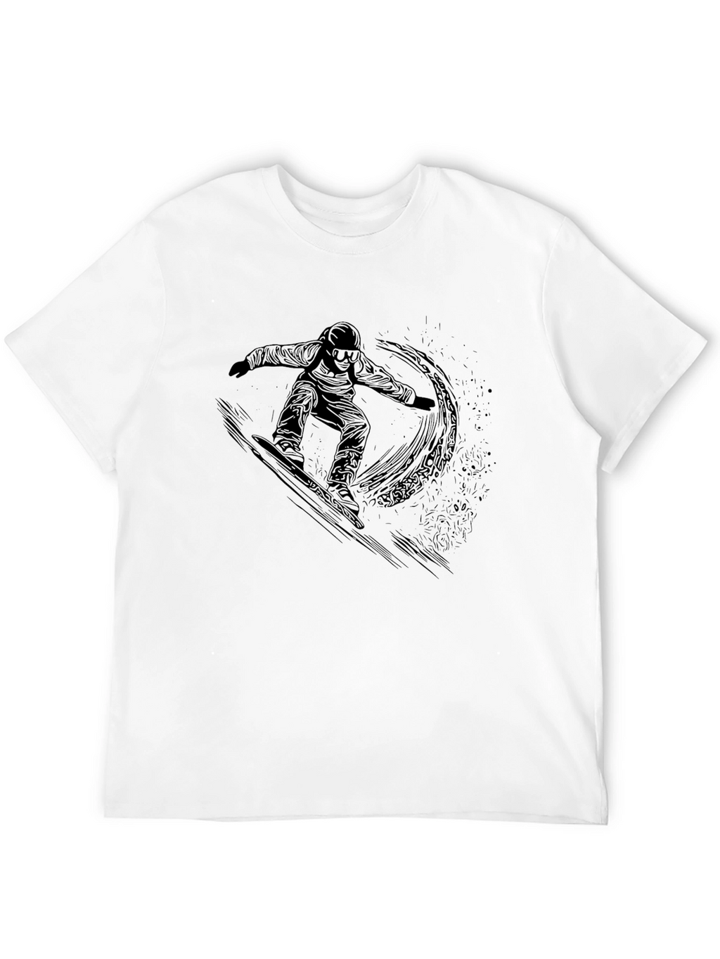 Snowboarder Graphic Tee - Stylish Black T-Shirt