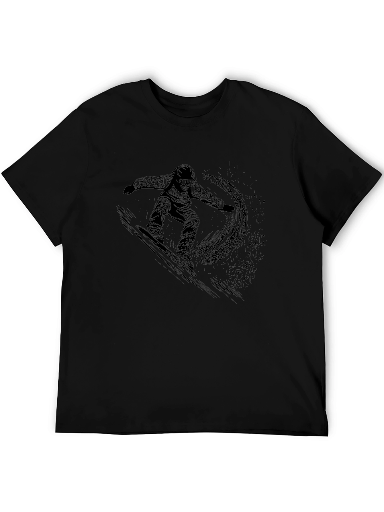 Snowboarder Graphic Tee - Stylish Black T-Shirt