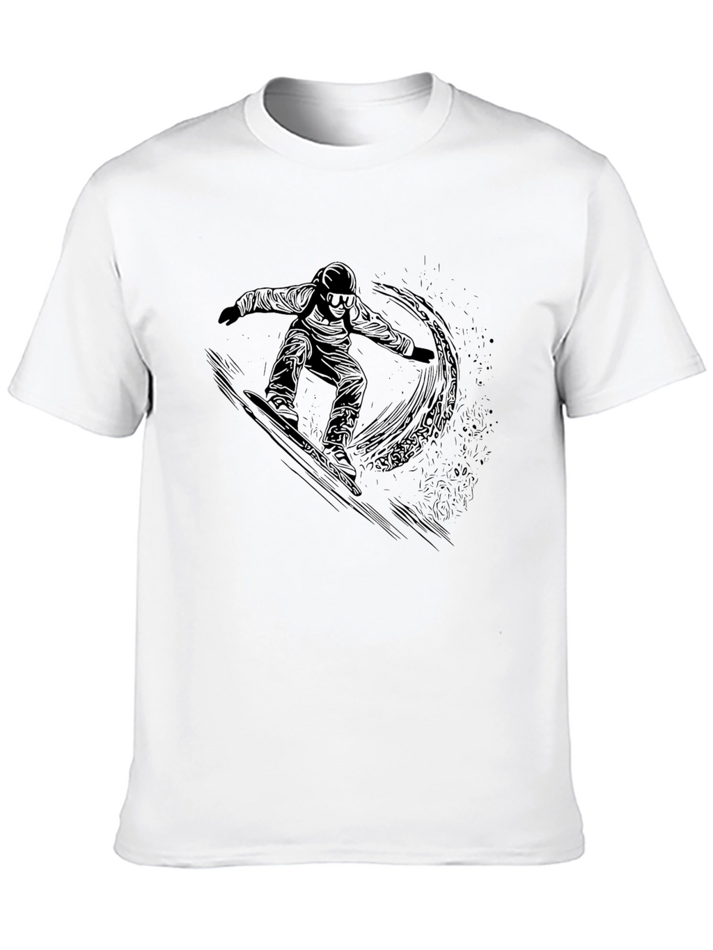 Snowboarder Graphic Tee - Stylish Black T-Shirt