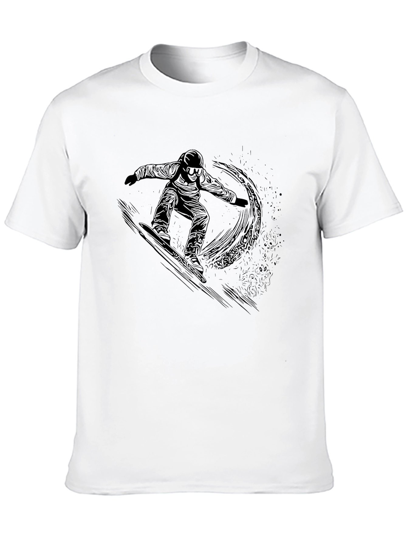 Snowboarder Graphic Tee - Stylish Black T-Shirt