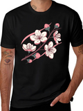 Blossom Graphic Black T-Shirt