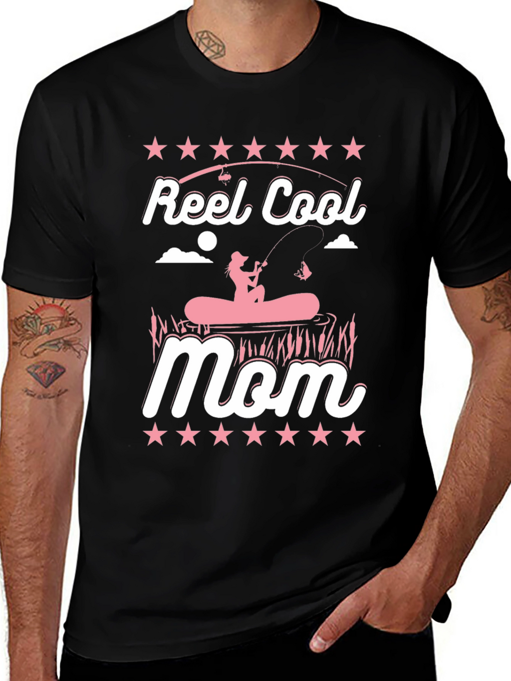 Reel Cool Mom T-Shirt Fishing Graphic Tee