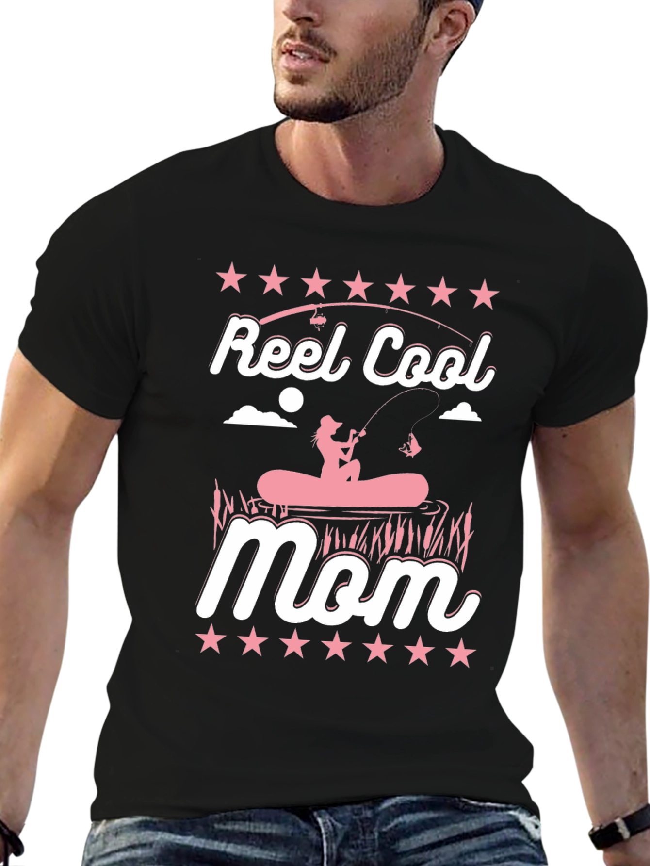 Reel Cool Mom T-Shirt Fishing Graphic Tee