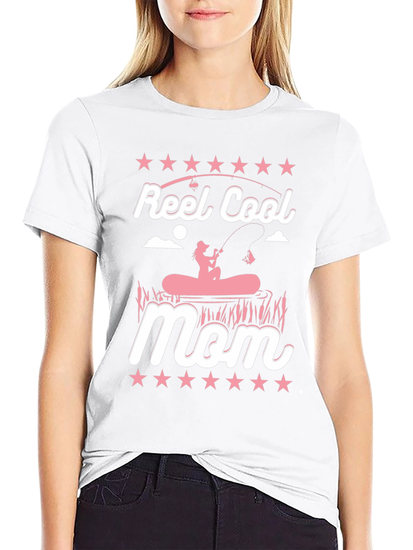 Reel Cool Mom T-Shirt Fishing Graphic Tee