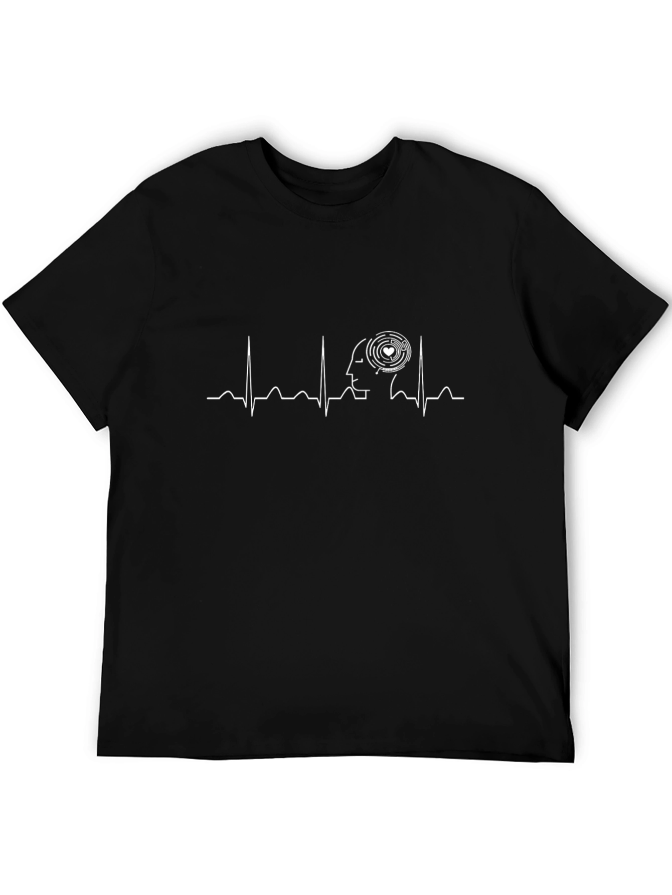 Heartbeat Mind Maze T-Shirt - Black
