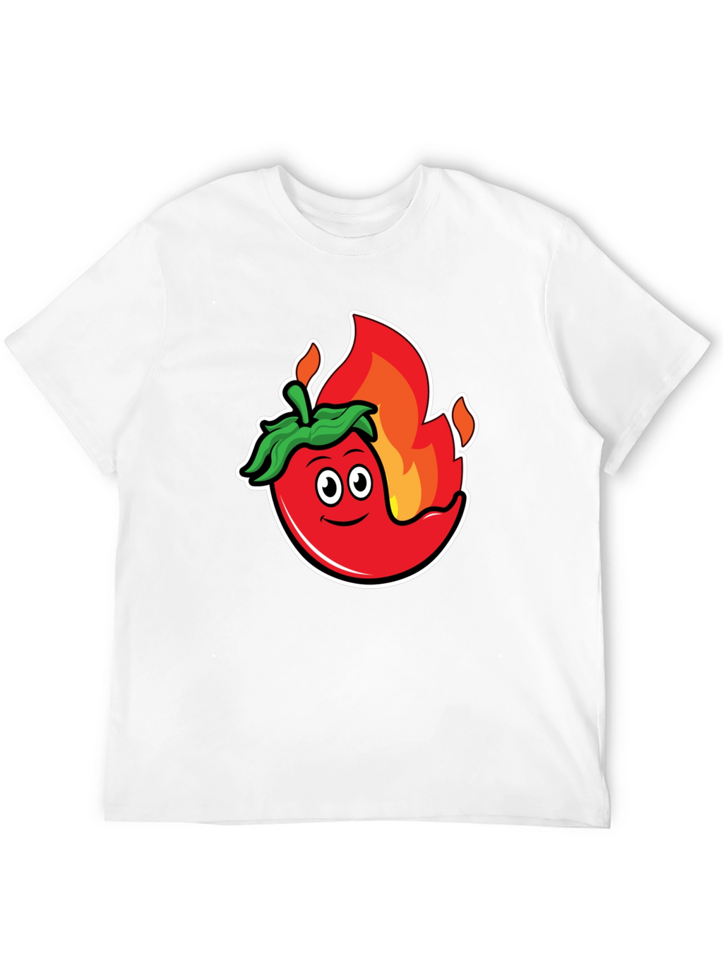 Spicy Chili Pepper Graphic Tee - Black