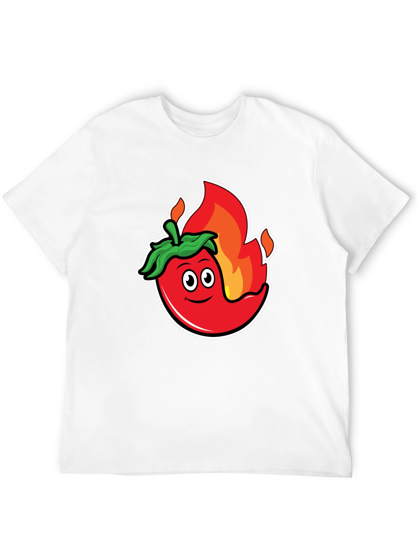 Spicy Chili Pepper Graphic Tee - Black