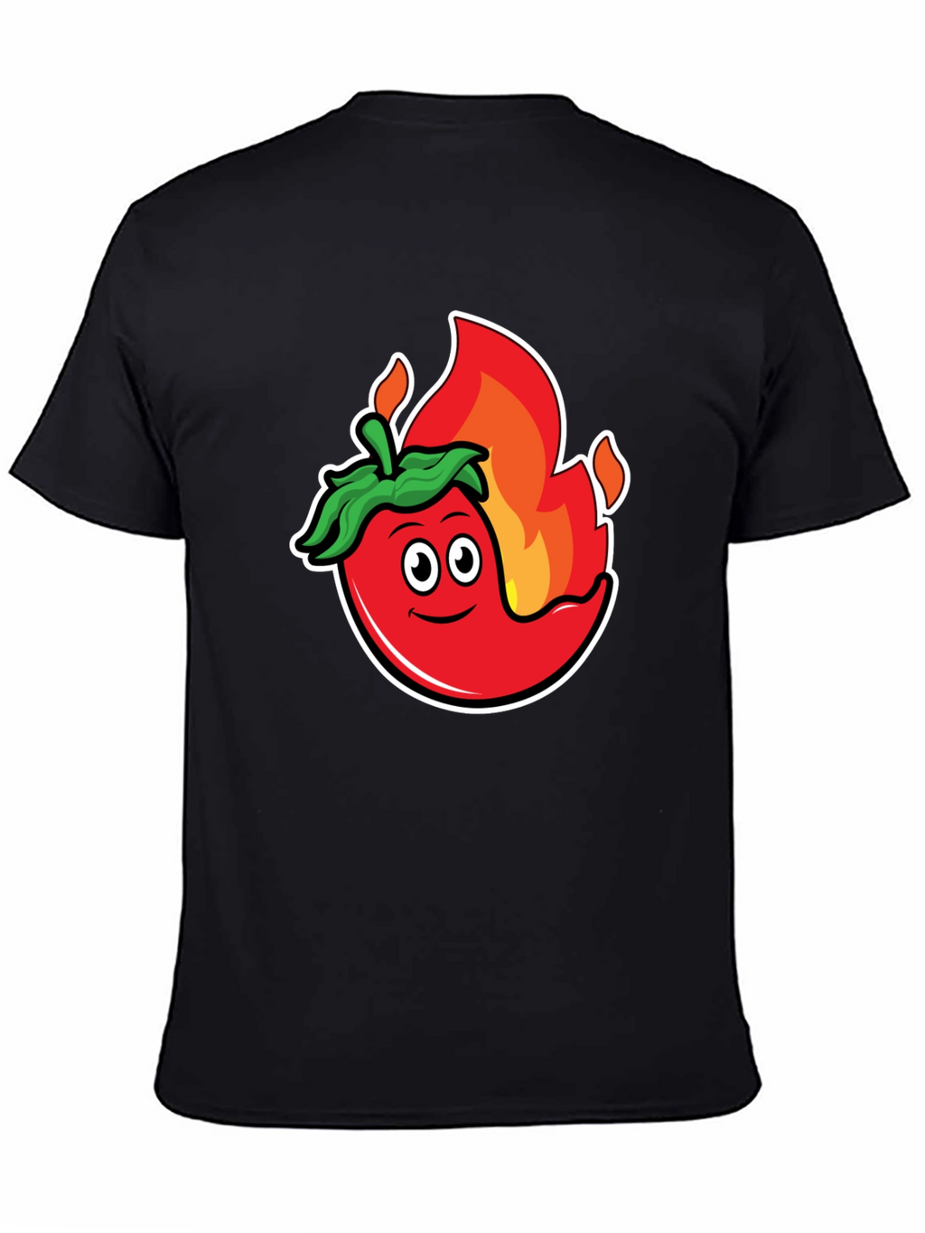 Spicy Chili Pepper Graphic Tee - Black