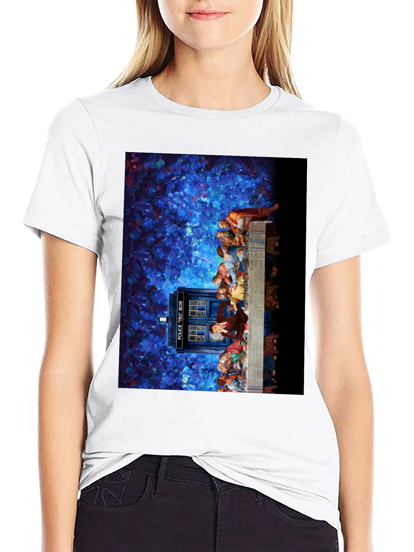 Dr Who Tardis Impressionist Art T-Shirt