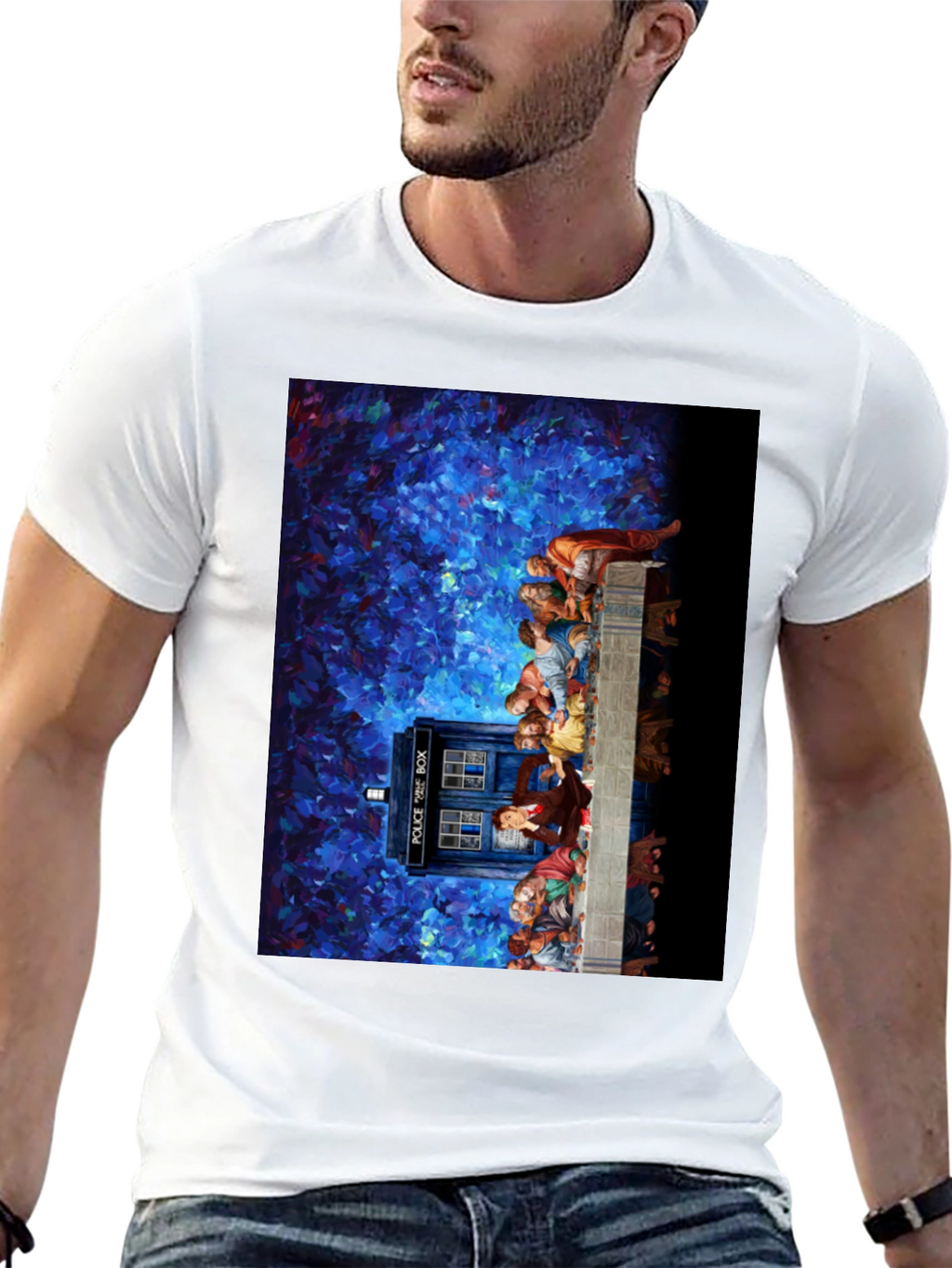 Dr Who Tardis Impressionist Art T-Shirt