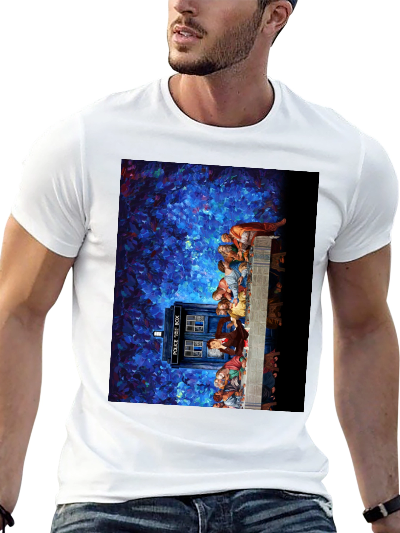 Dr Who Tardis Impressionist Art T-Shirt