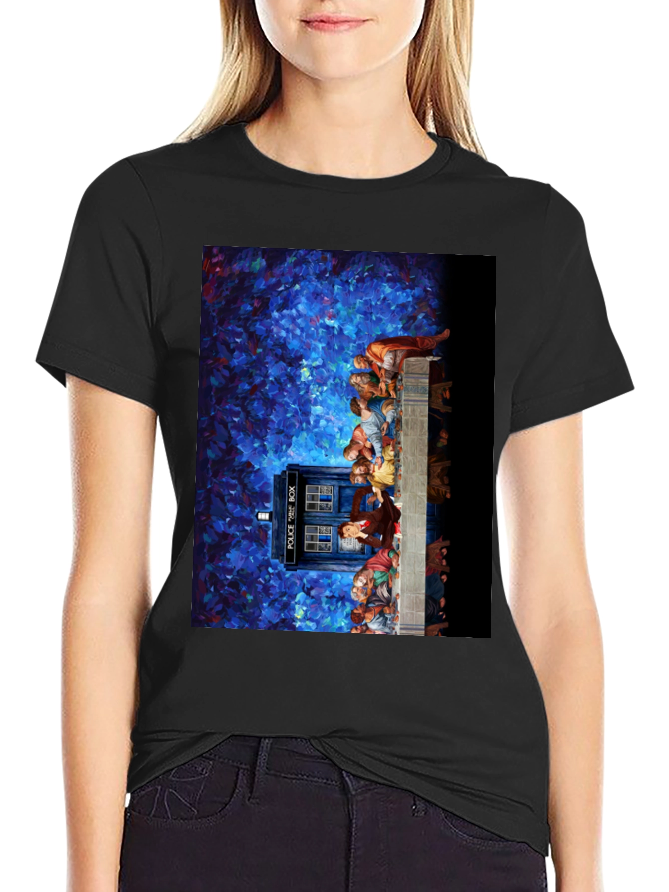 Dr Who Tardis Impressionist Art T-Shirt