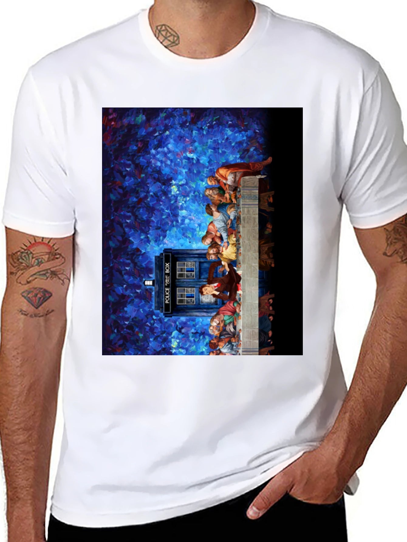 Dr Who Tardis Impressionist Art T-Shirt