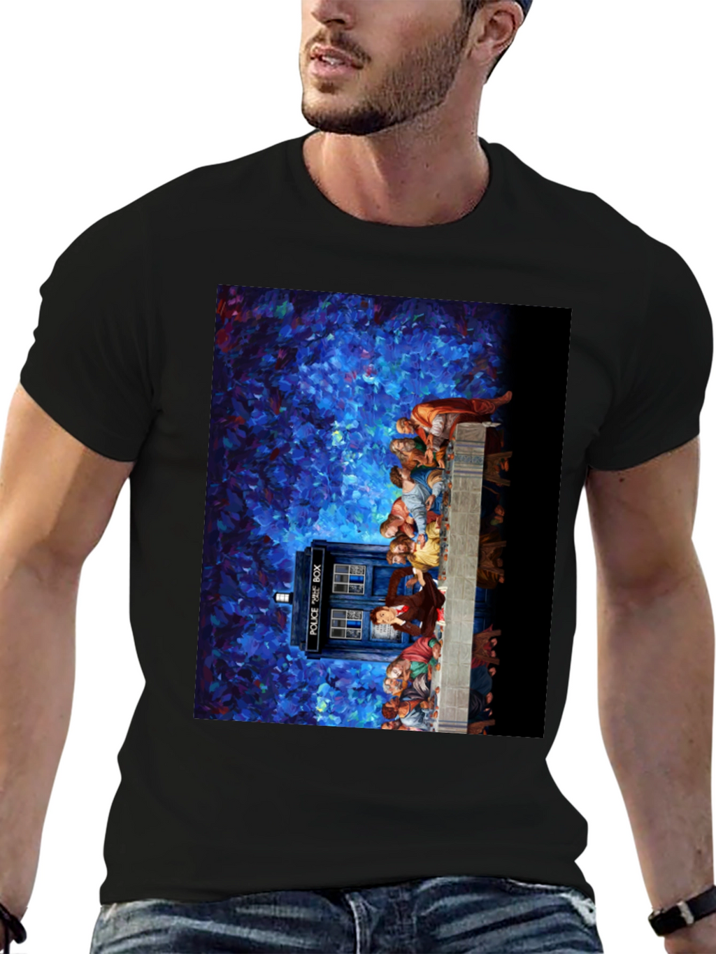 Dr Who Tardis Impressionist Art T-Shirt