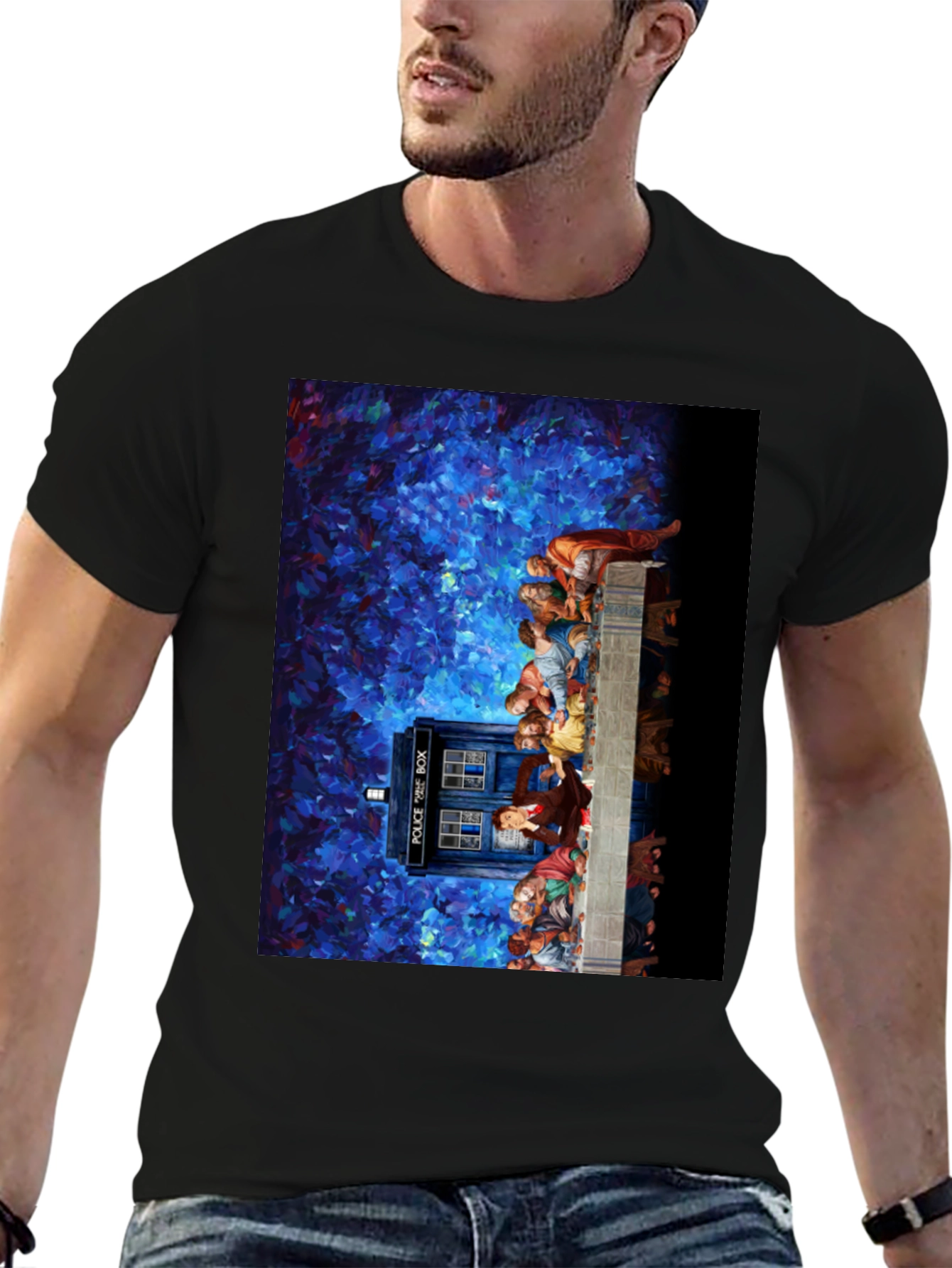 Dr Who Tardis Impressionist Art T-Shirt