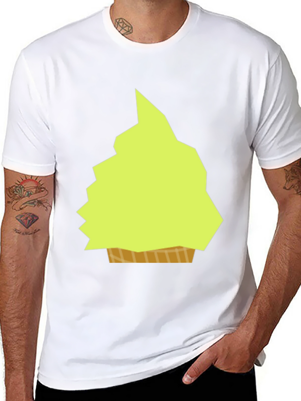 Geometric Ice Cream Tee - Modern Graphic Design
