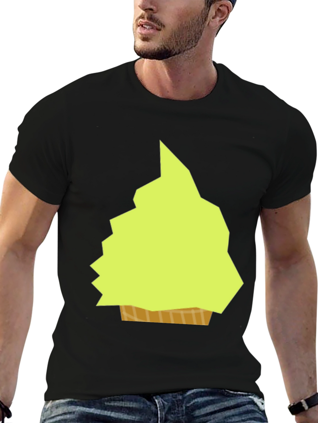 Geometric Ice Cream Tee - Modern Graphic Design