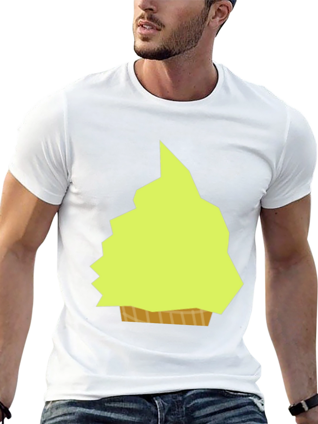 Geometric Ice Cream Tee - Modern Graphic Design