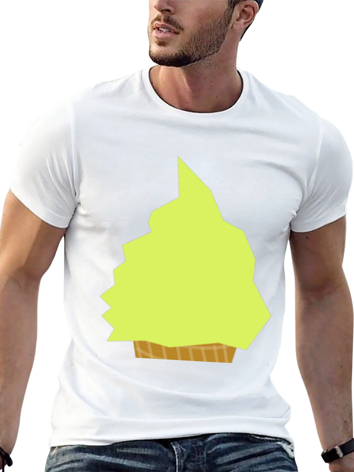 Geometric Ice Cream Tee - Modern Graphic Design