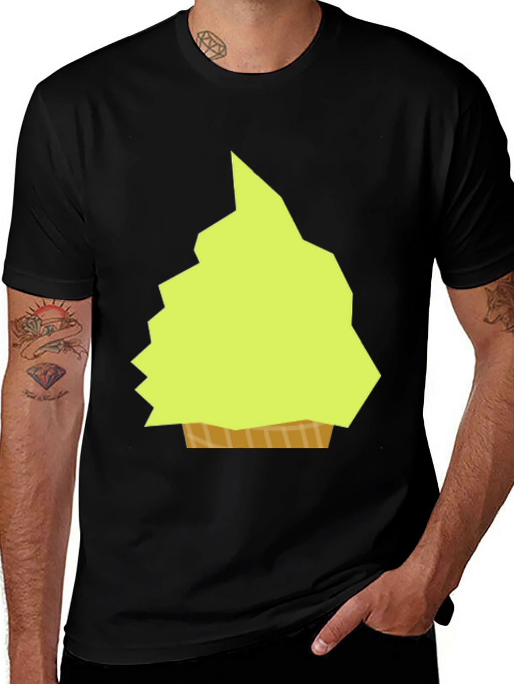 Geometric Ice Cream Tee - Modern Graphic Design
