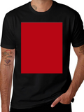 Modern Black T-Shirt with Bold Red Design