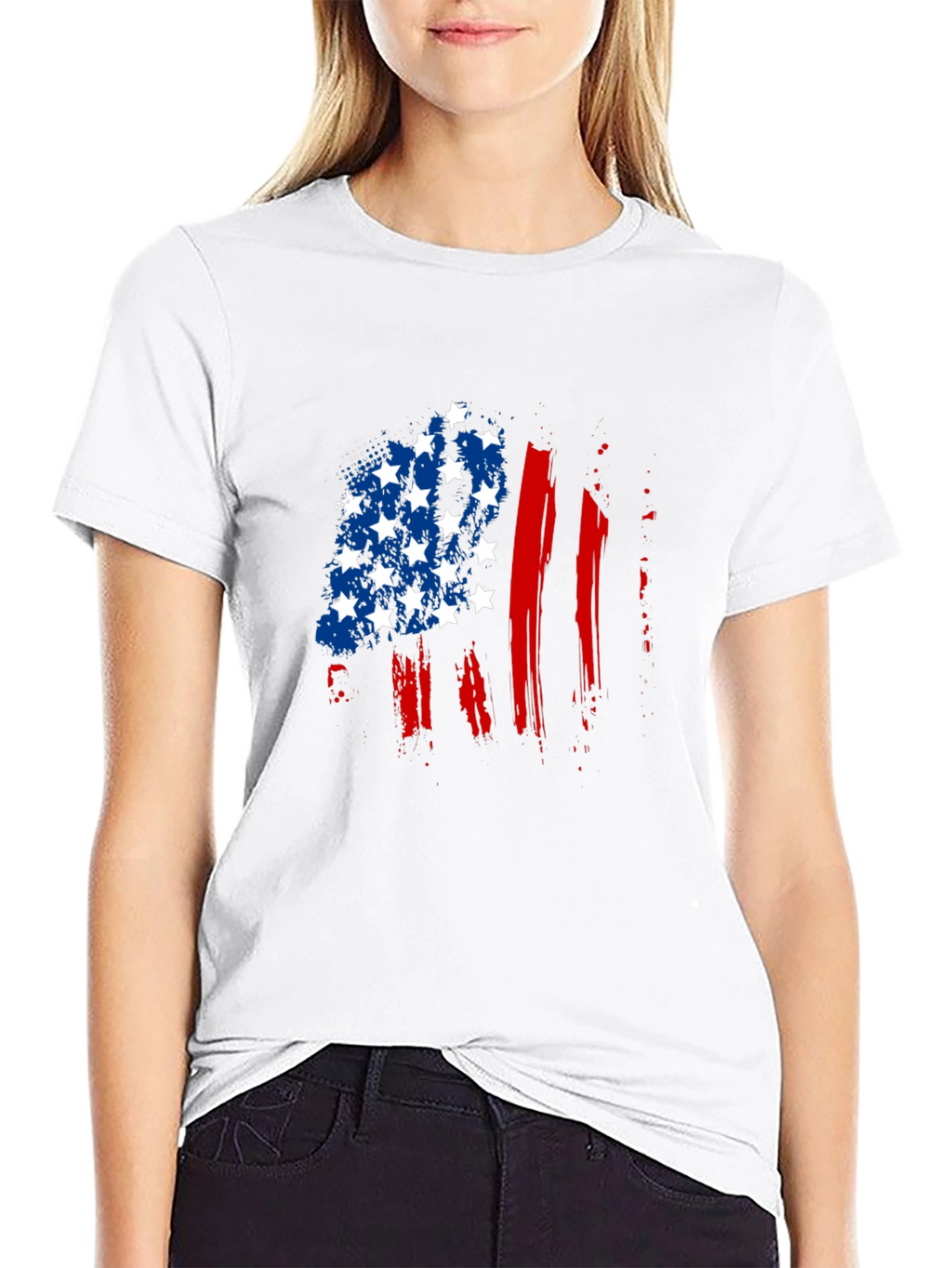 Distressed American Flag Graphic Tee