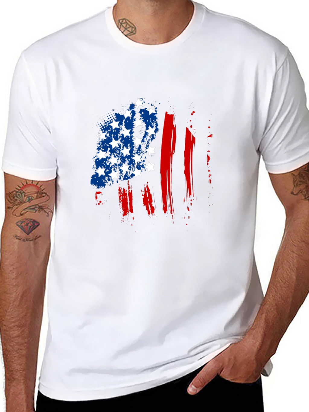 Distressed American Flag Graphic Tee